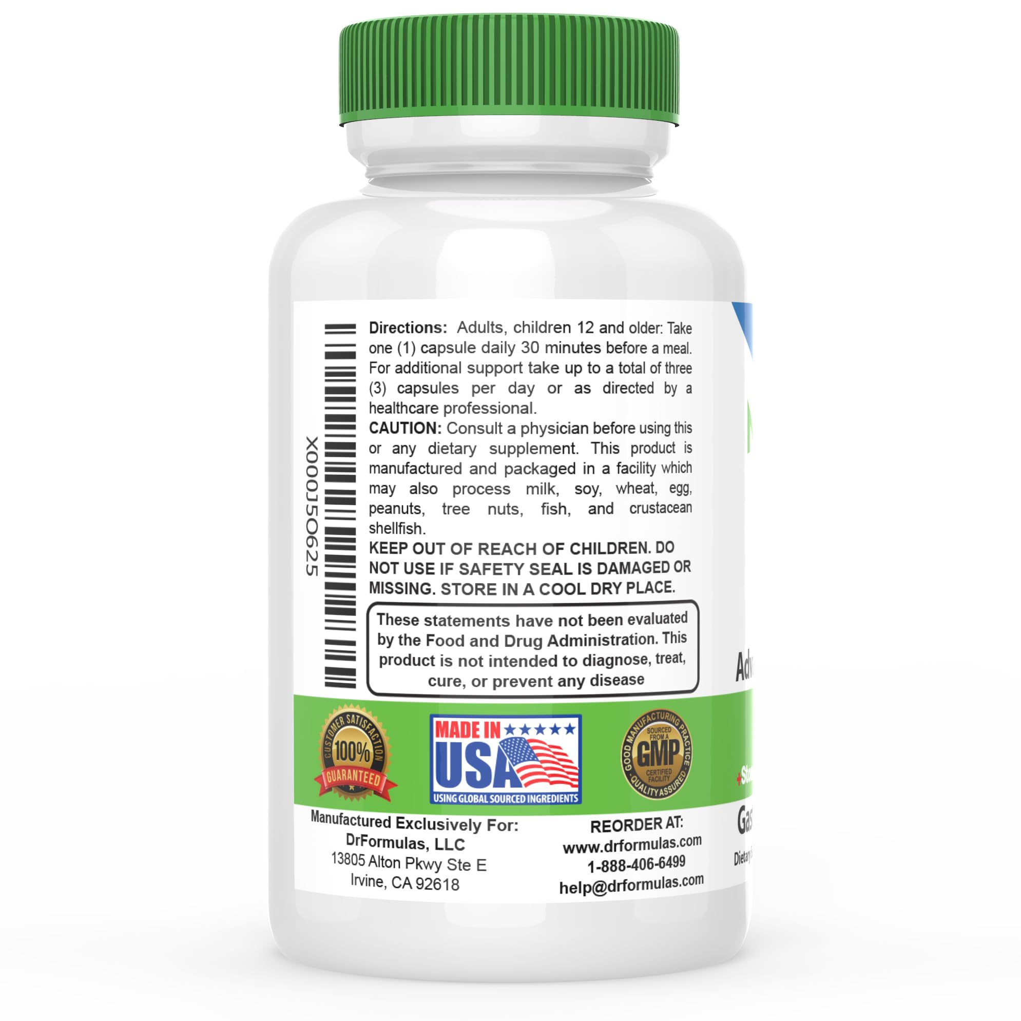 DrFormulas Nexabiotic detalle del contenido en polvo y textura reproducida