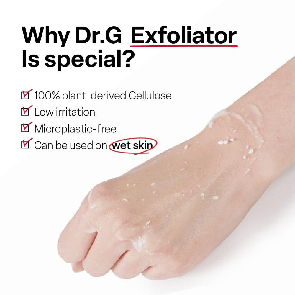 Dr.G peeling en un cuarto de baño enfatizando uso en rutina diaria