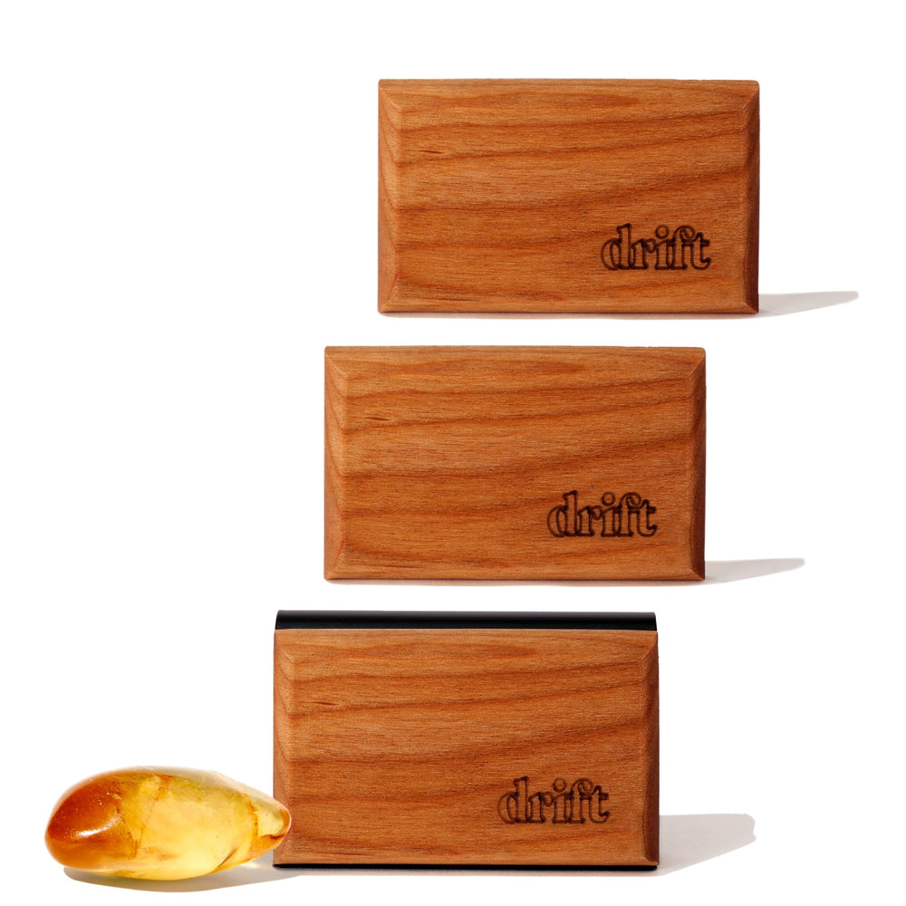 Drift ambientador de madera frontal mostrando diseño elegante y aroma duradero
