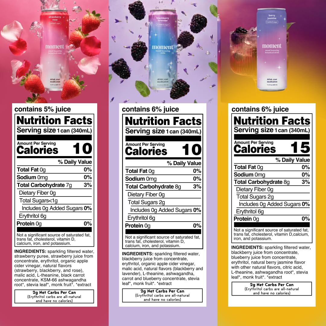 Drink Your Meditation etiqueta con ingredientes naturales y claridad informativa