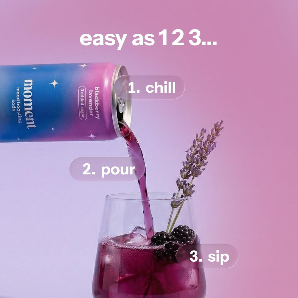 Drink Your Meditation lata junto a regla para comparar tamaño portátil