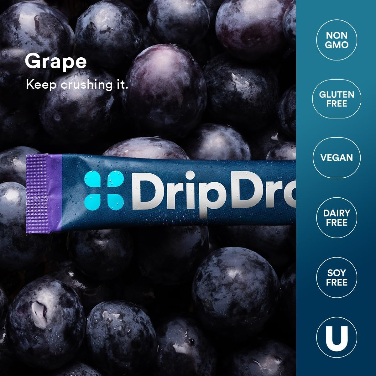 DripDrop etiqueta nutricional detalle electrolitos y vitaminas