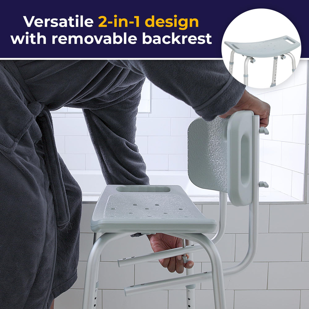 Drive Medical silla en uso en ducha para higiene más segura