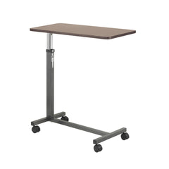 Drive Medical front view showing woodgrain top and silver vein base for functional bedside use