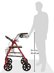 Drive Medical asiento acolchado y respaldo abatible, apoyo cómodo para descansar