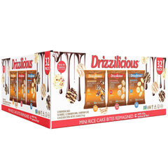 Drizzilicious frente del empaque mostrando variedad y conveniencia