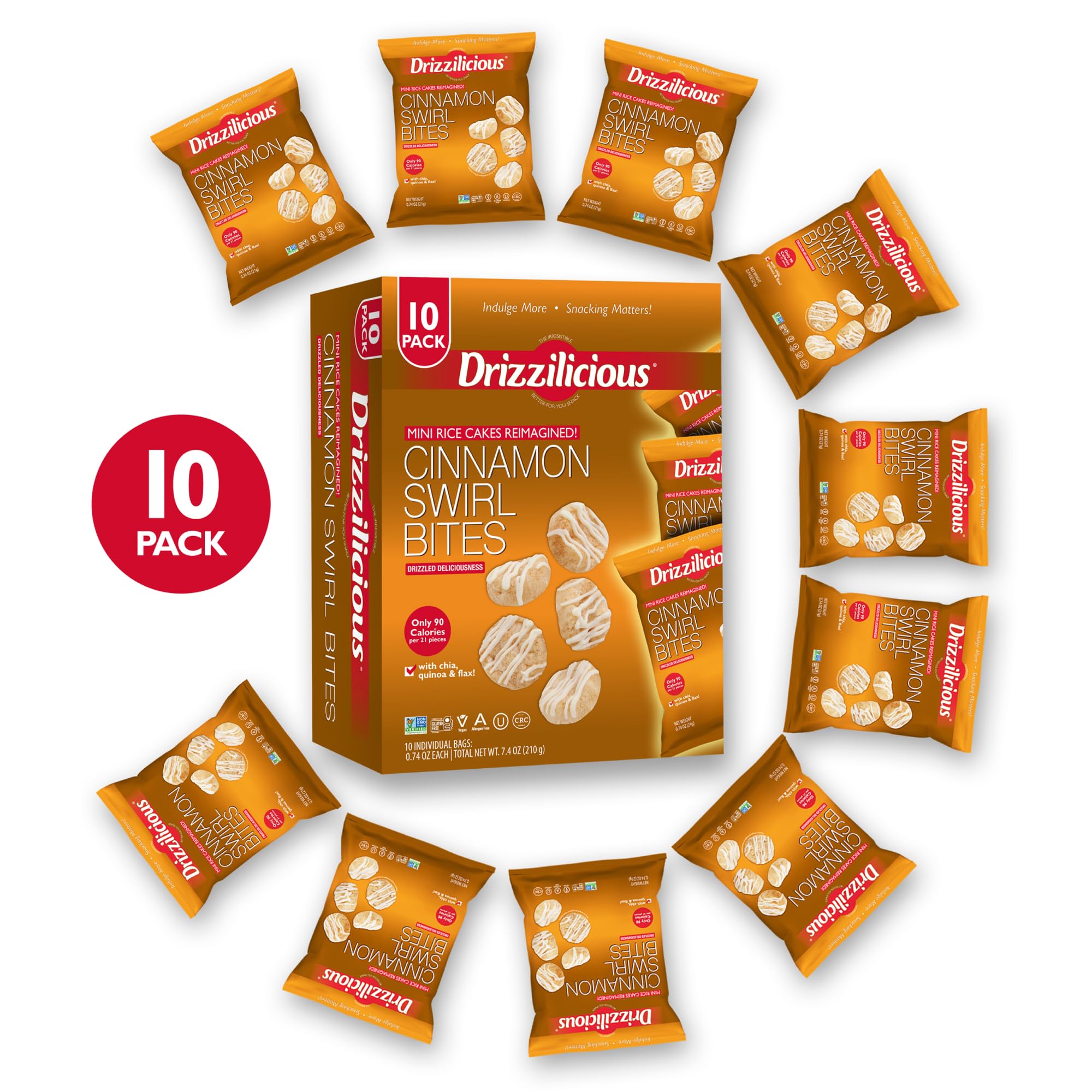 Drizzilicious primer plano textura crujiente con semillas visibles