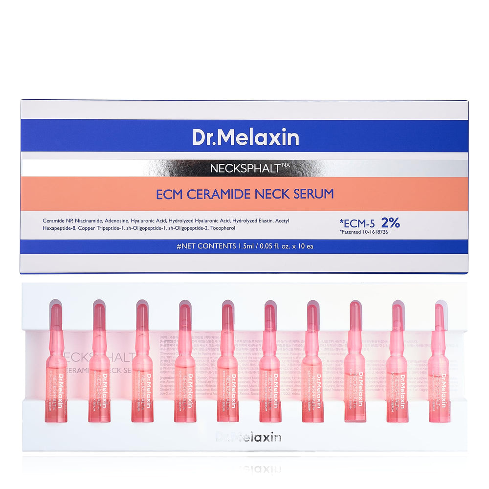 Dr.Melaxin ampolla frontal mostrando el envase y el tamaño práctico