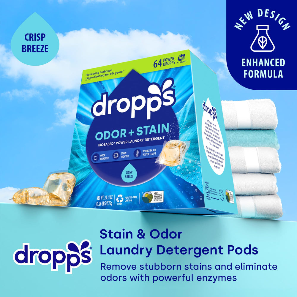 dropps cápsula detalle de textura soluble en agua para limpieza concentrada