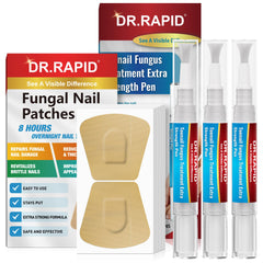 DR.RAPID frente del empaque del kit que muestra pen y parches para tratamiento eficaz