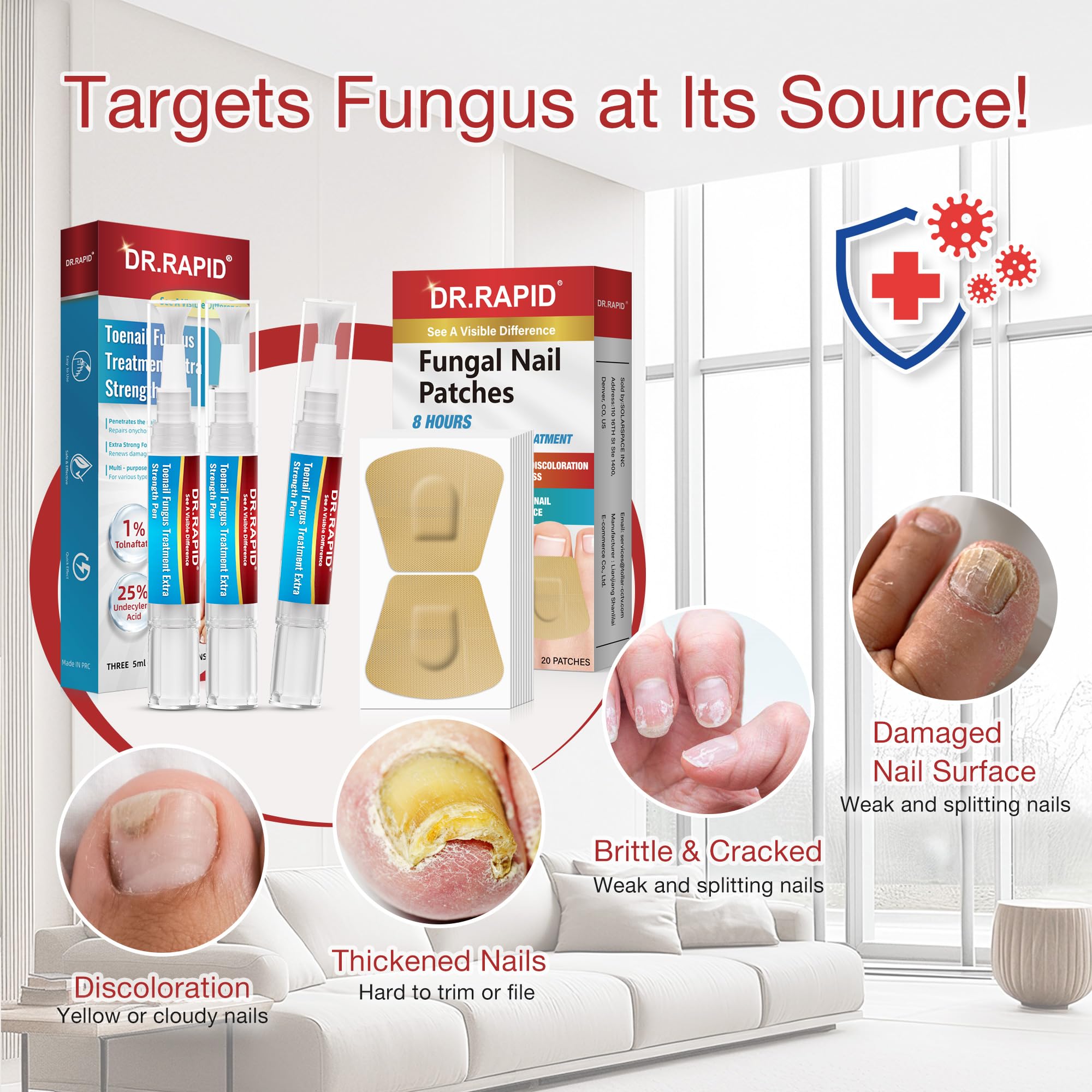 DR.RAPID textura del parche hidrogel que retiene ingredientes y protege la uña