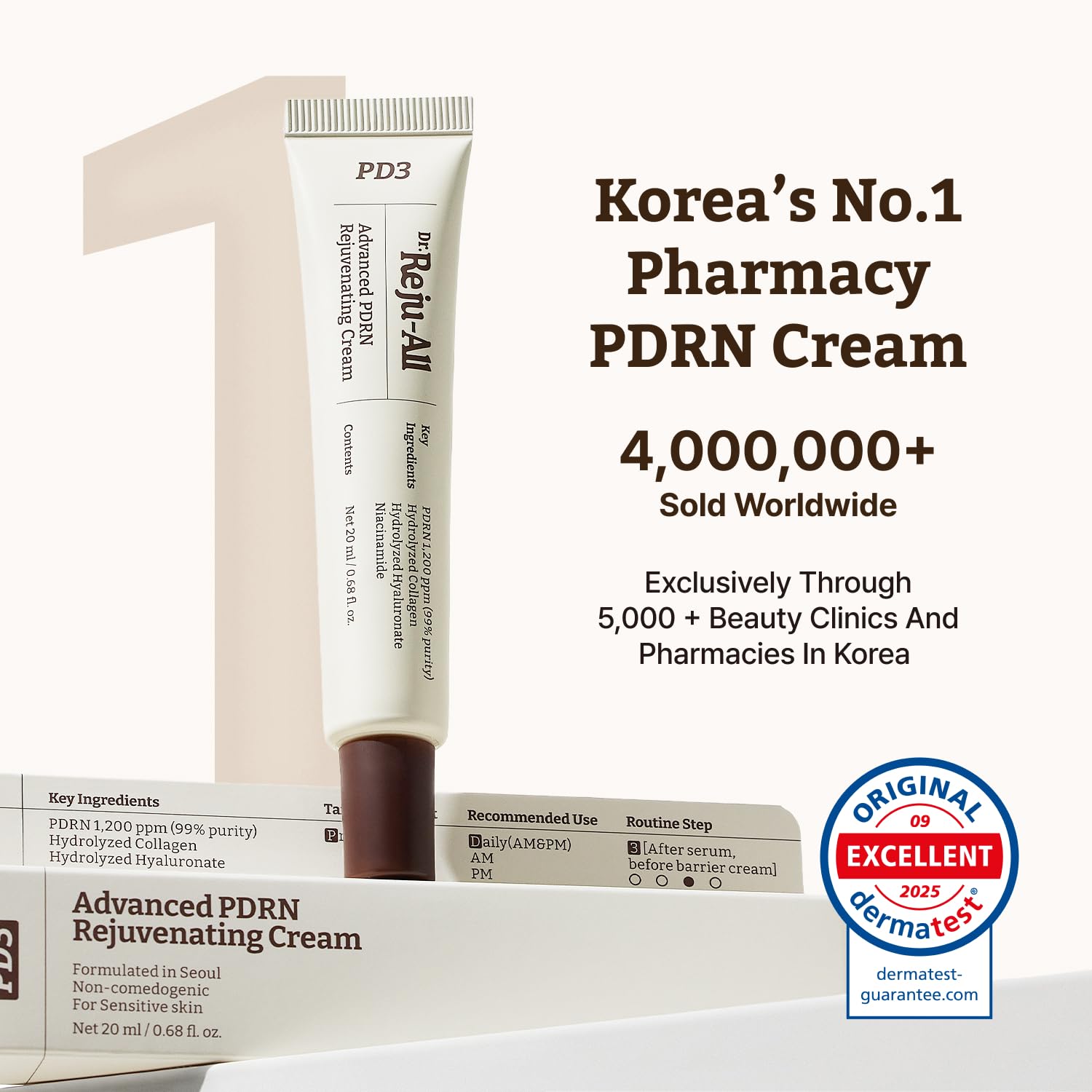 Dr.Reju-All crema aplicada en mano mostrando acabado no graso