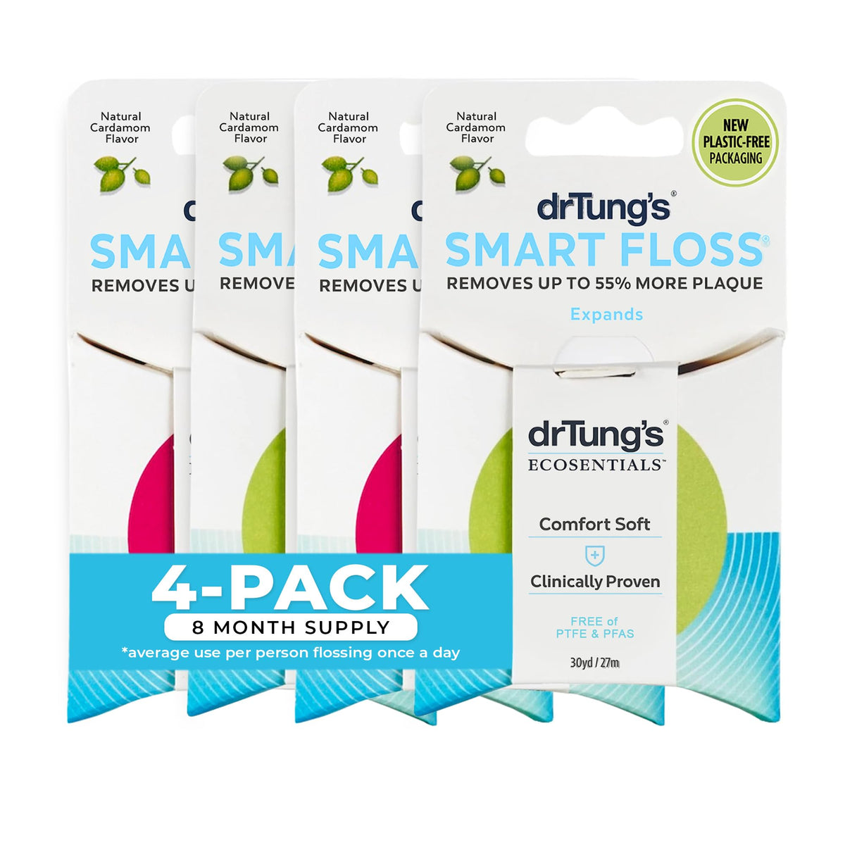 drTung's front packaging showing cardamom flavor and pack benefits
