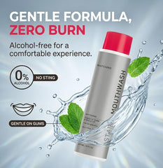 DTMIEAXN persona usando el enjuague para eliminar gunk y sentir limpieza prolongada