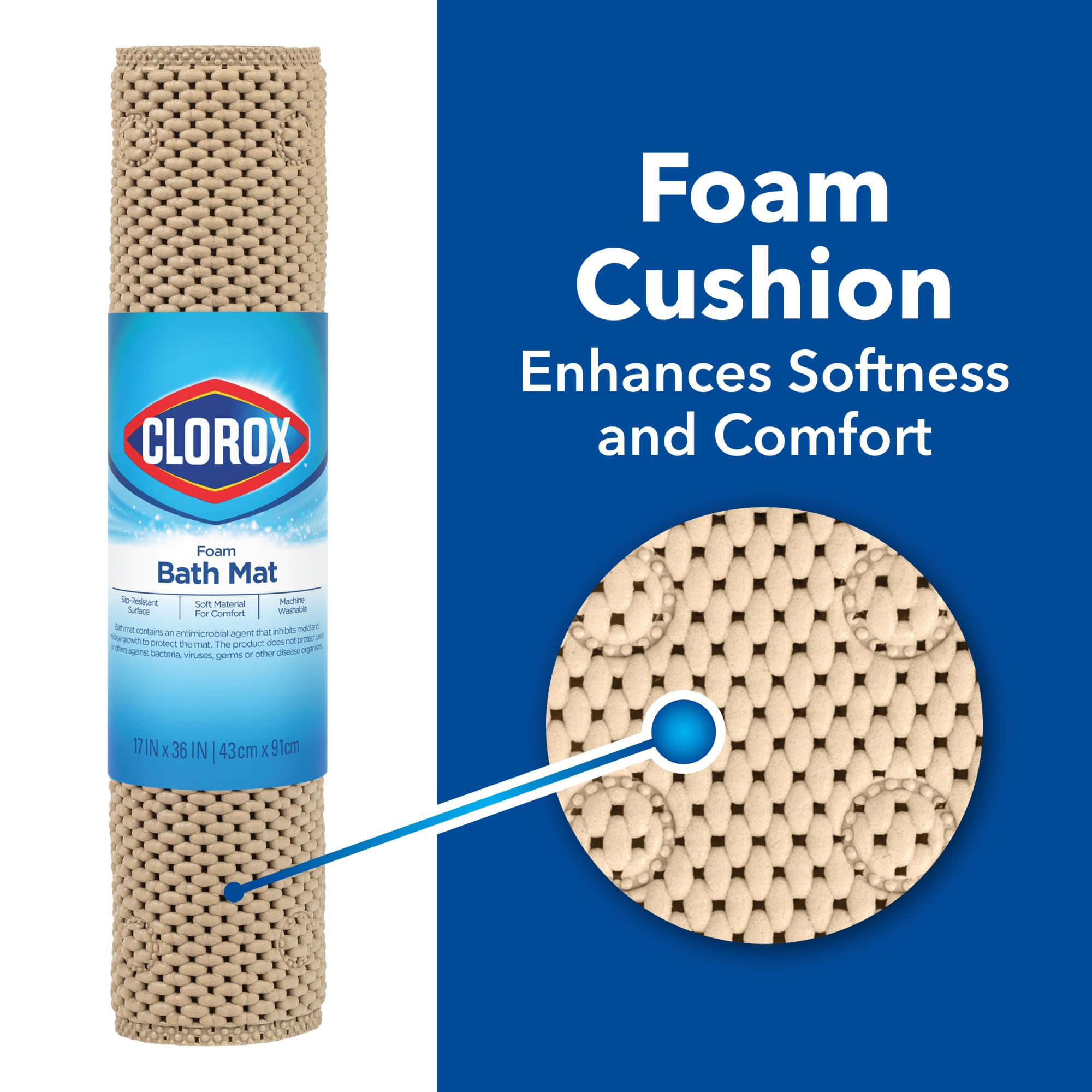 Duck Clorox primer plano de textura acolchada que aporta confort