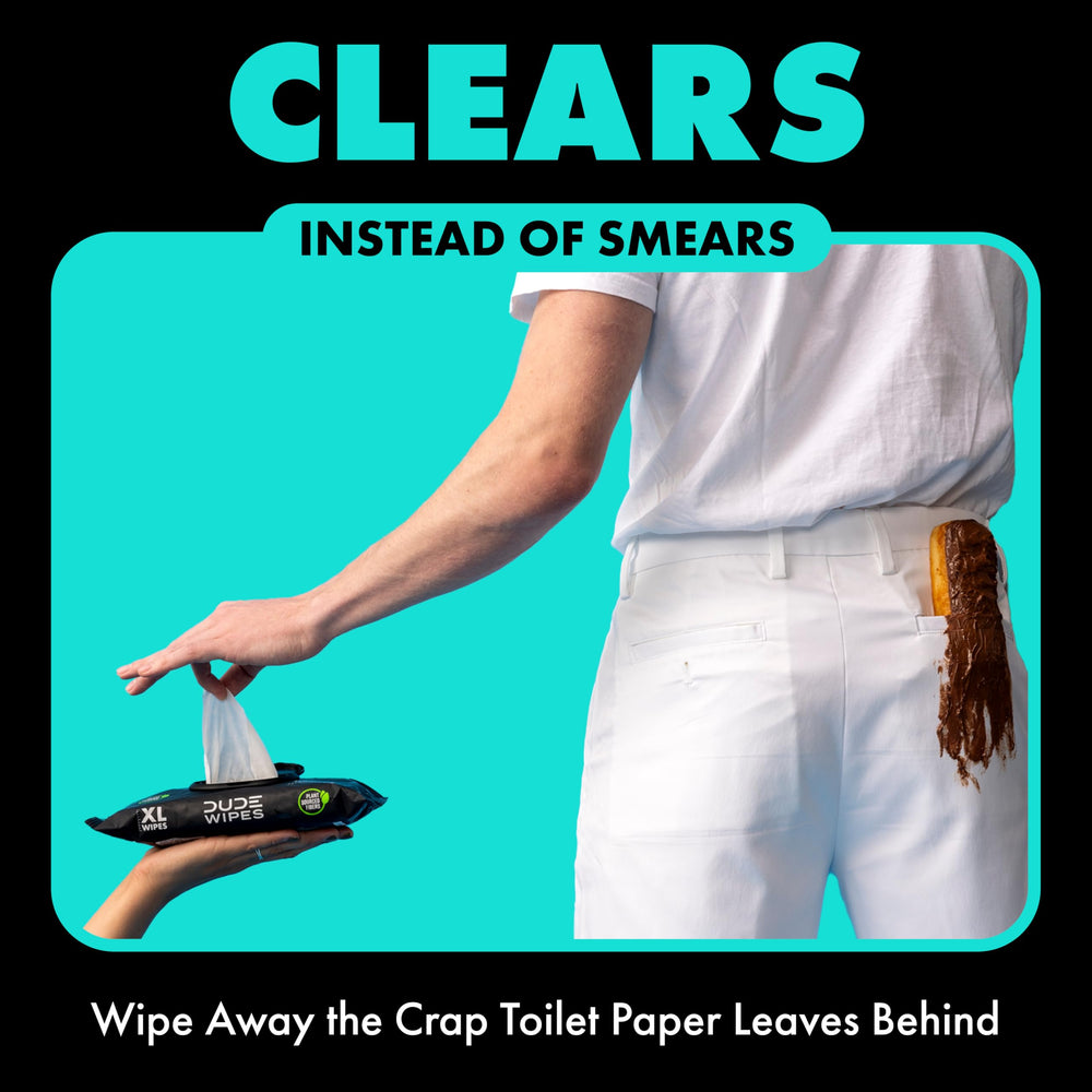 DUDE Wipes uso en lavabo para higiene personal práctica
