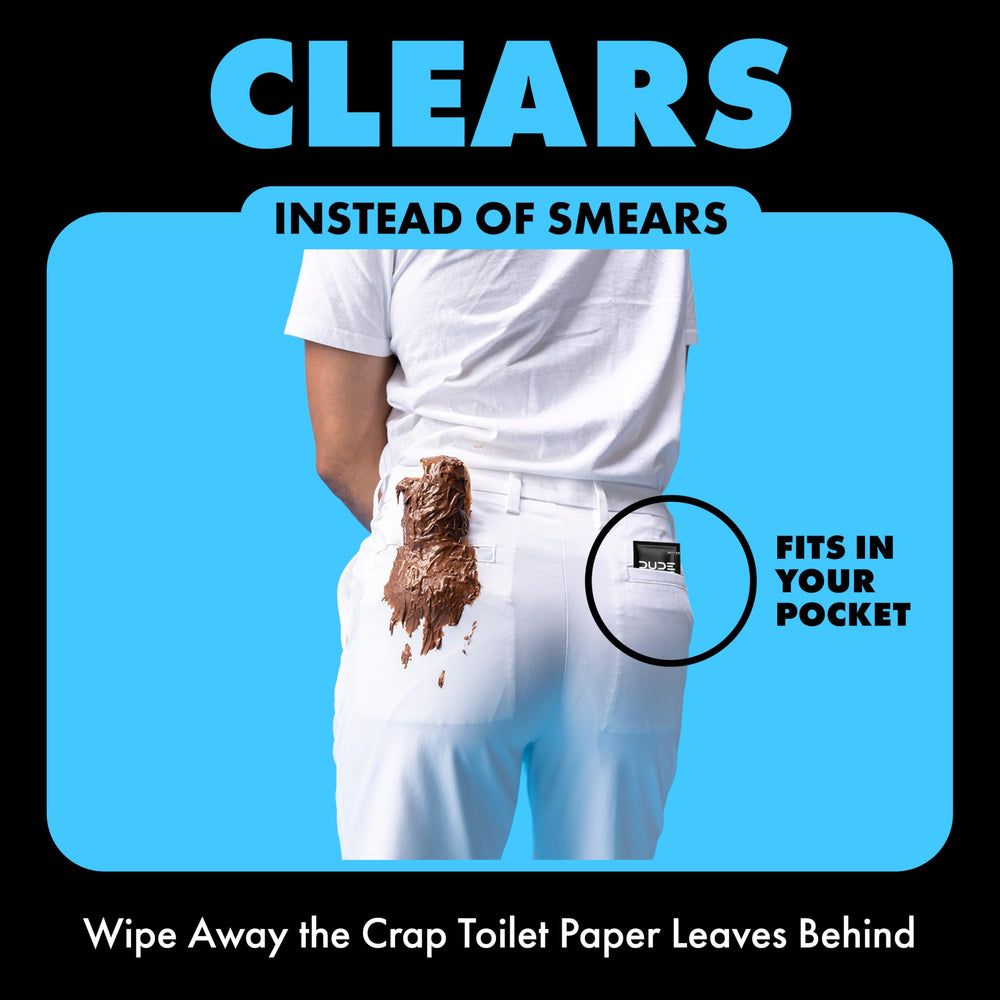 DUDE Wipes etiqueta con ingredientes destacando Aloe Vera y Vitamina E