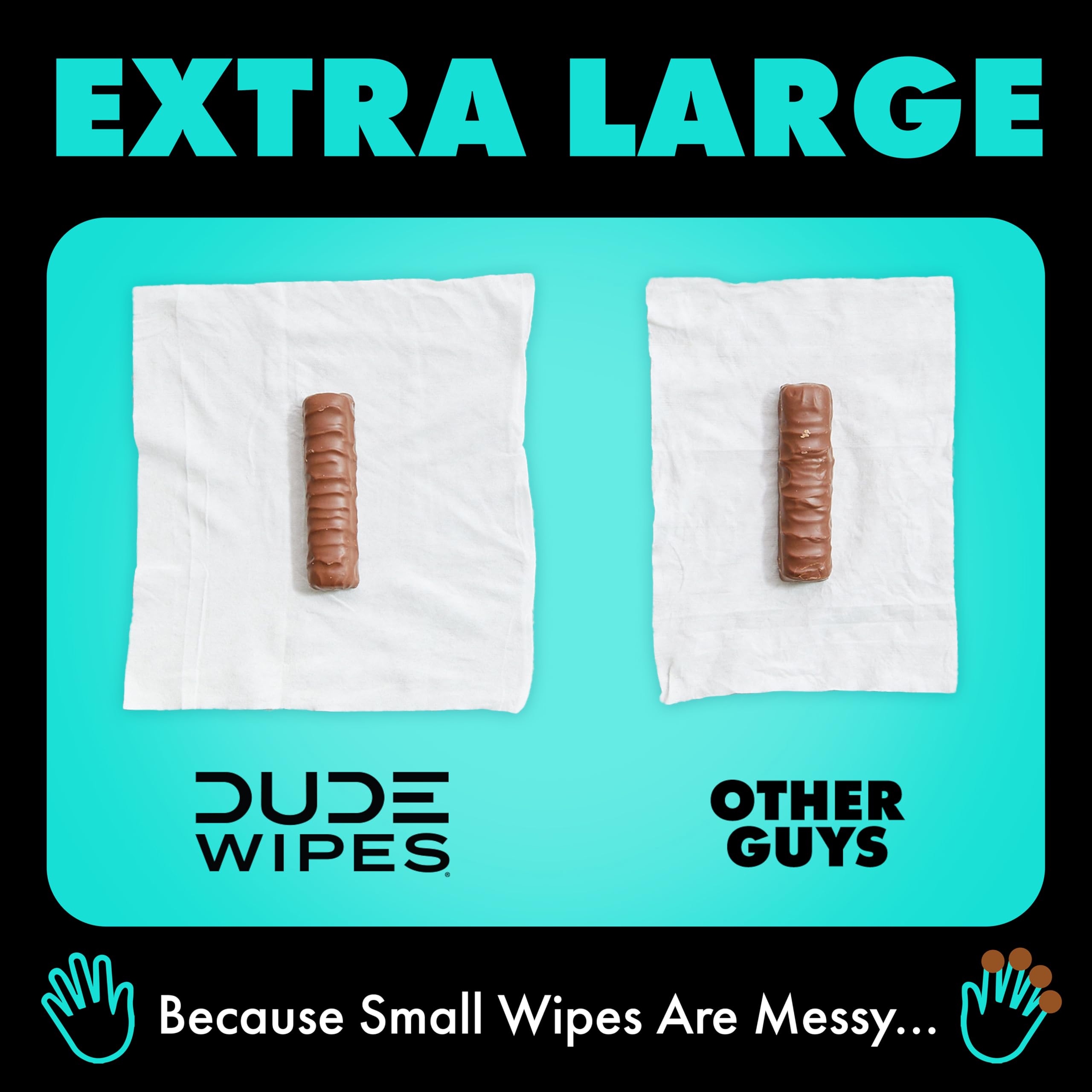 DUDE Wipes etiqueta con ingredientes botánicos y beneficios claros