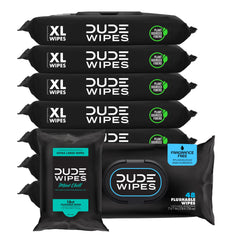 DUDE Wipes frente del pack mostrando tamaño y cantidad para uso prolongado