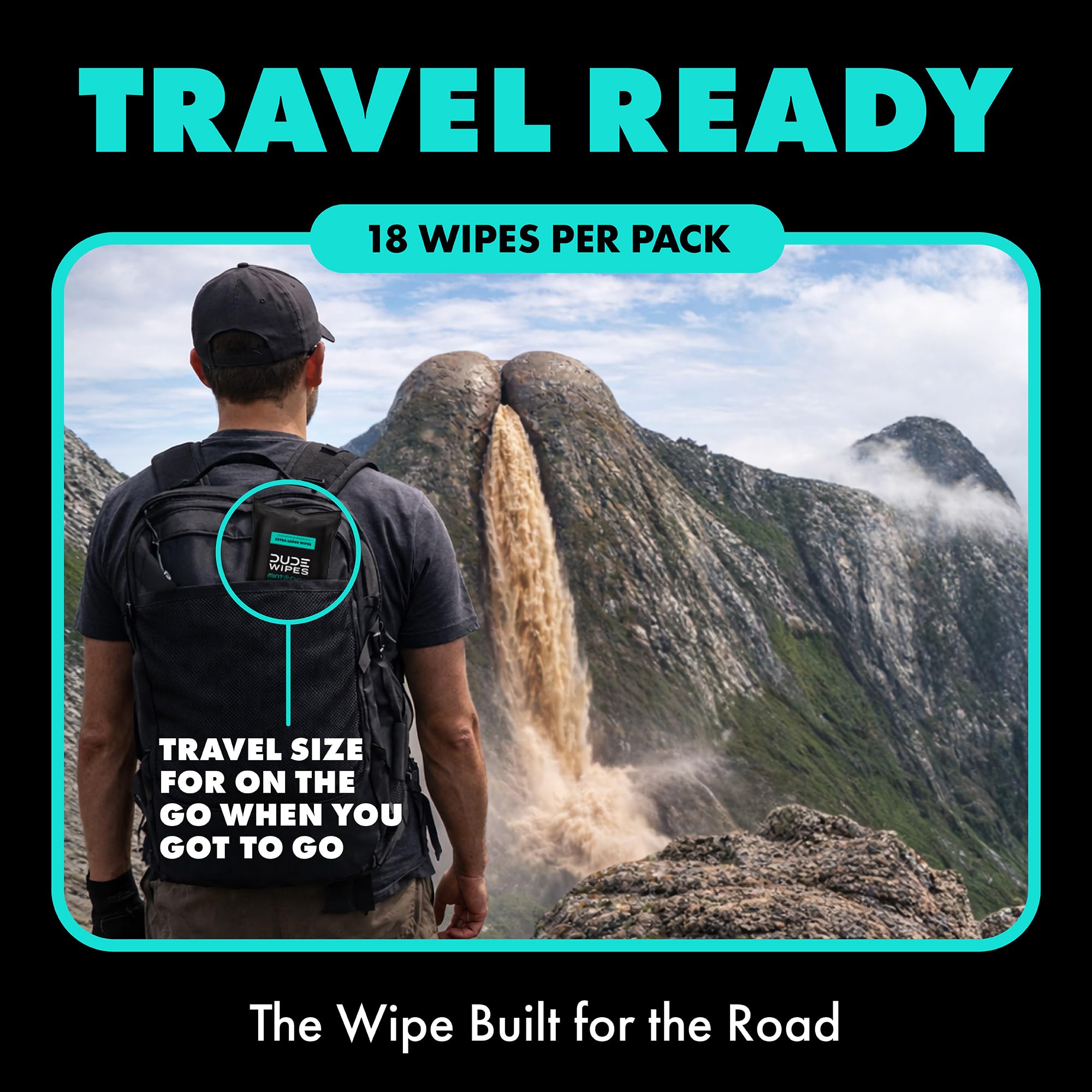DUDE Wipes detalle de textura de toallita suave para limpieza eficaz
