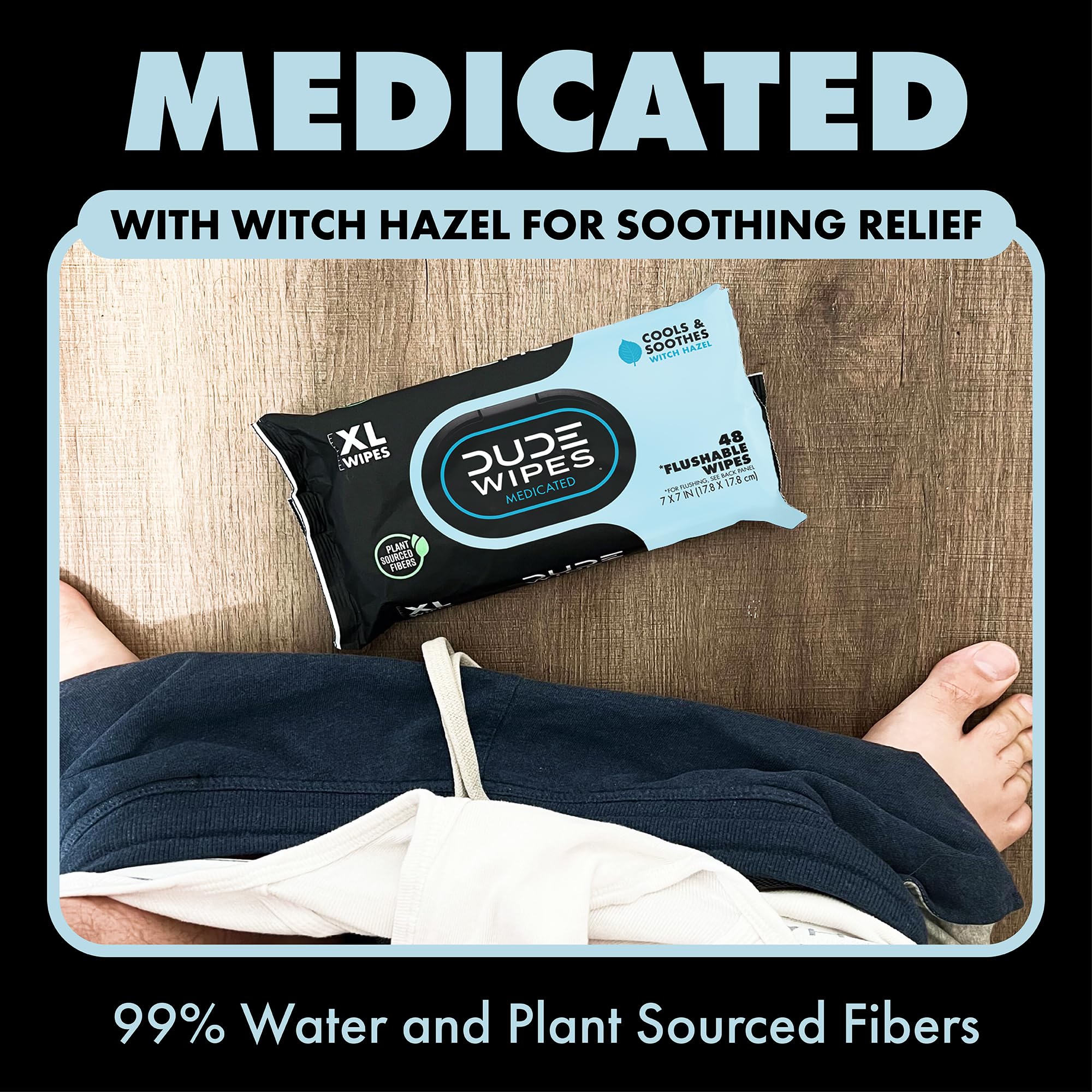 DUDE Wipes textura de la toallita destacando fibras vegetales y suavidad