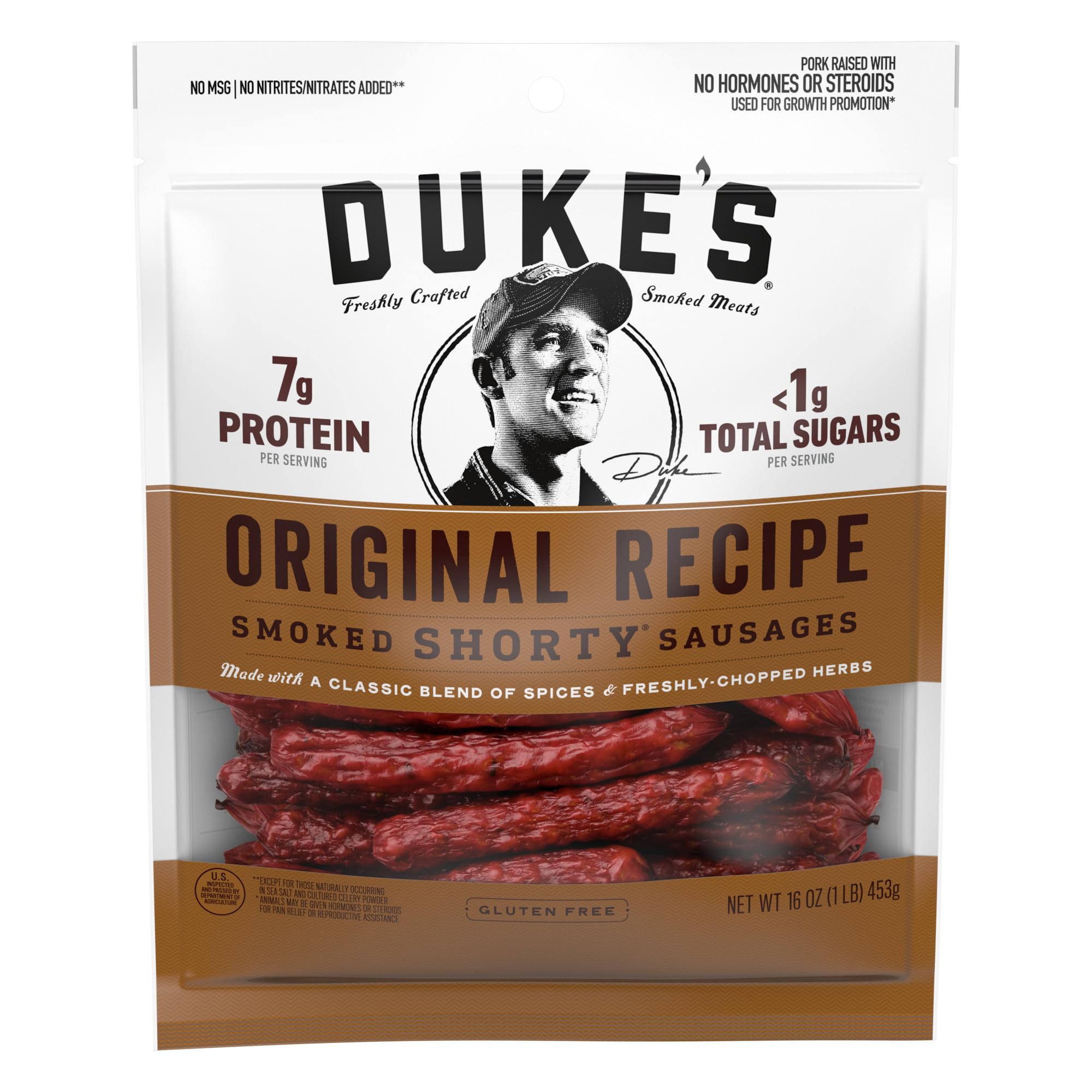 DUKE'S bolsa de 16 oz al frente mostrando marca y tamaño, ideal para compartir