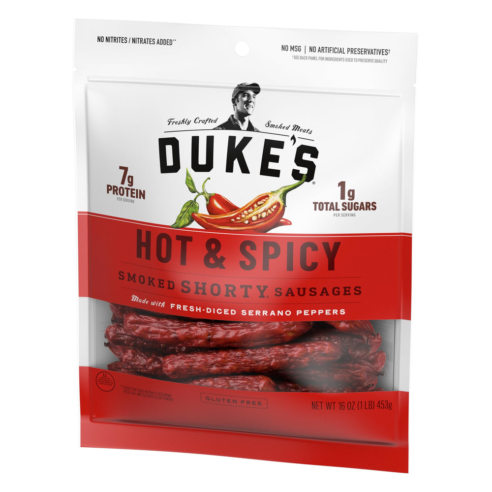 DUKE'S salchichas Shorty en tabla de aperitivos listas para servir