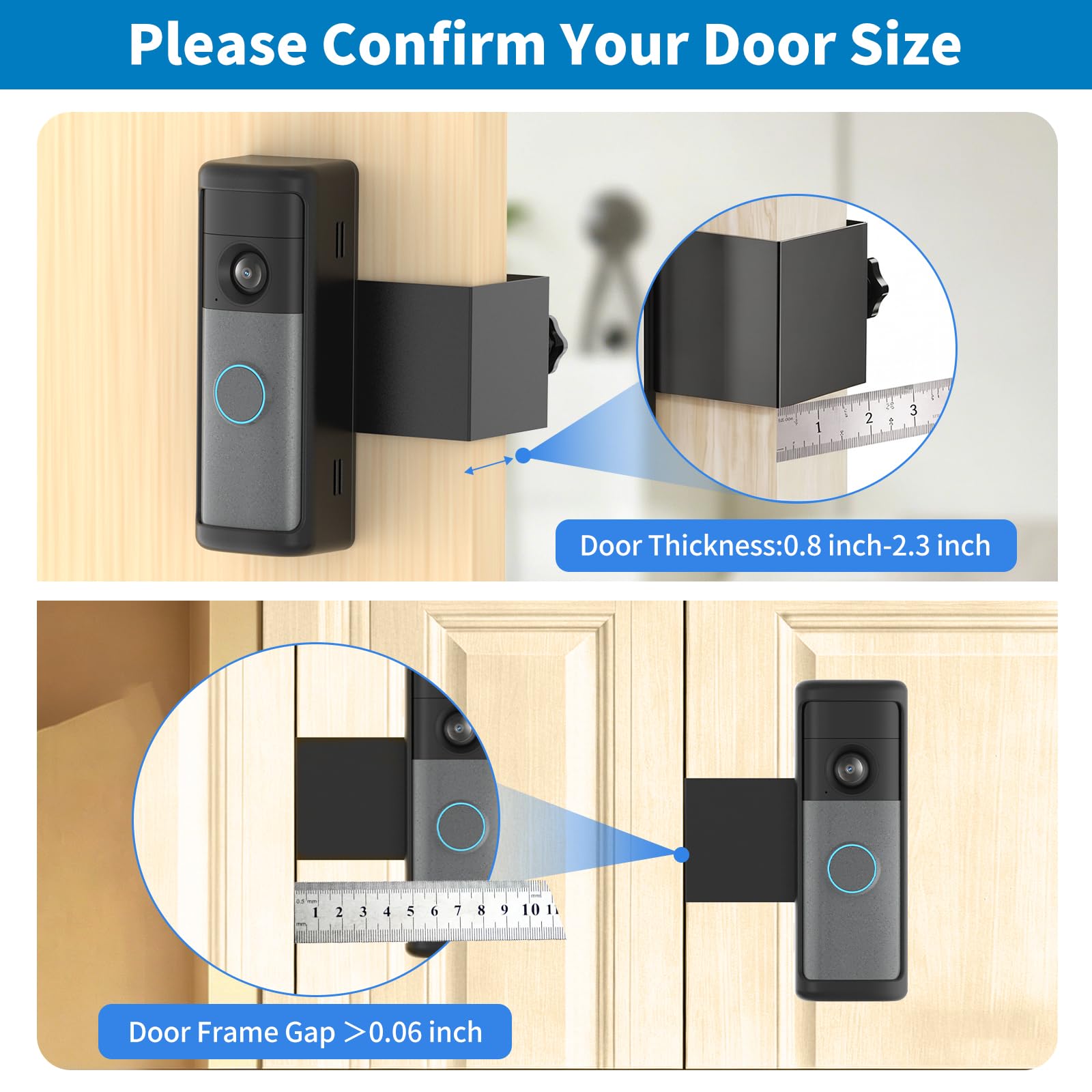 Dukoyb vista del sistema de abrazadera que evita perforaciones en puertas