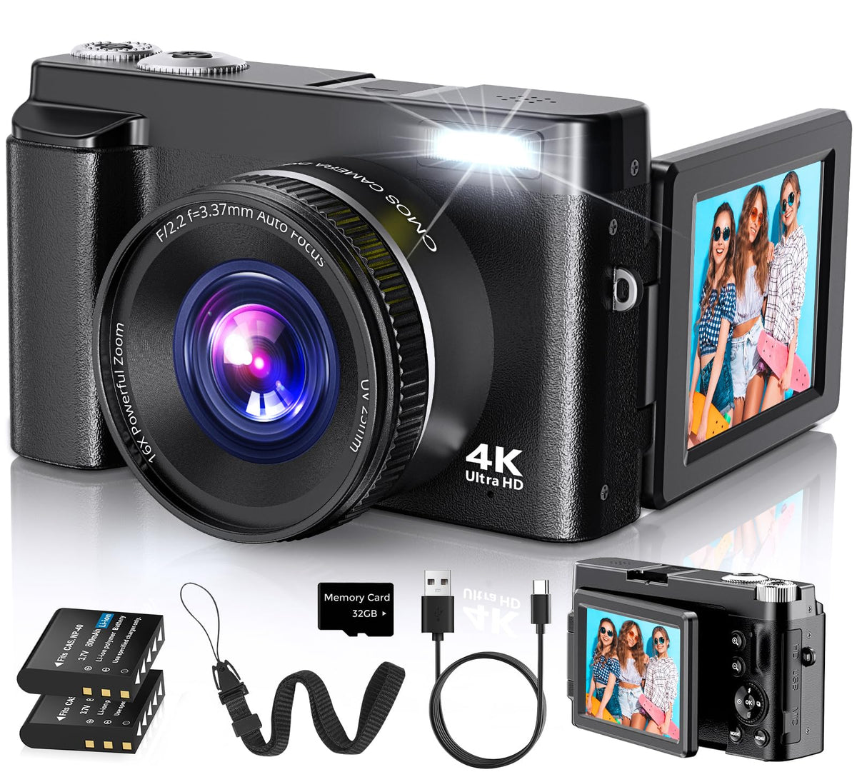 Duluvulu vista frontal de la cámara 4K mostrando diseño compacto y accesibilidad