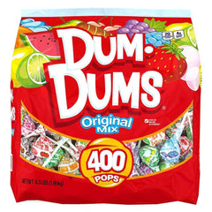 Dum Dums bolsa 400 paletas vista frontal para fiestas y reparto