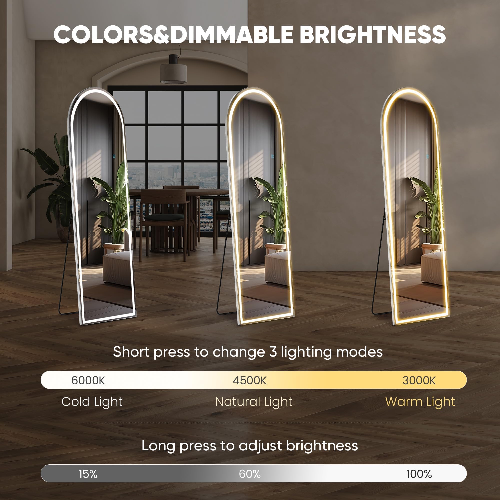DUMOS panel táctil LED que facilita ajuste de color y brillo