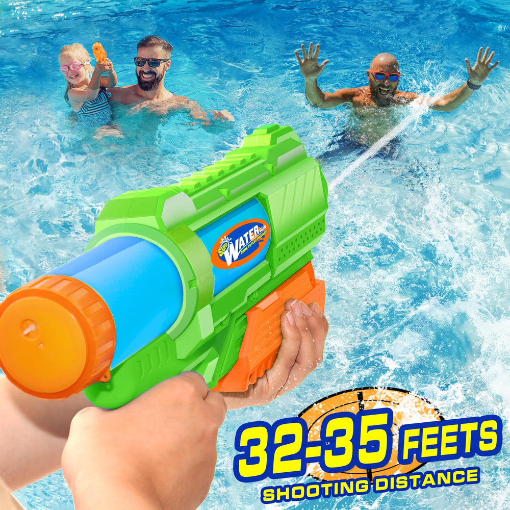 DUNEMEI pistola de agua en uso en piscina para diversión segura familiar