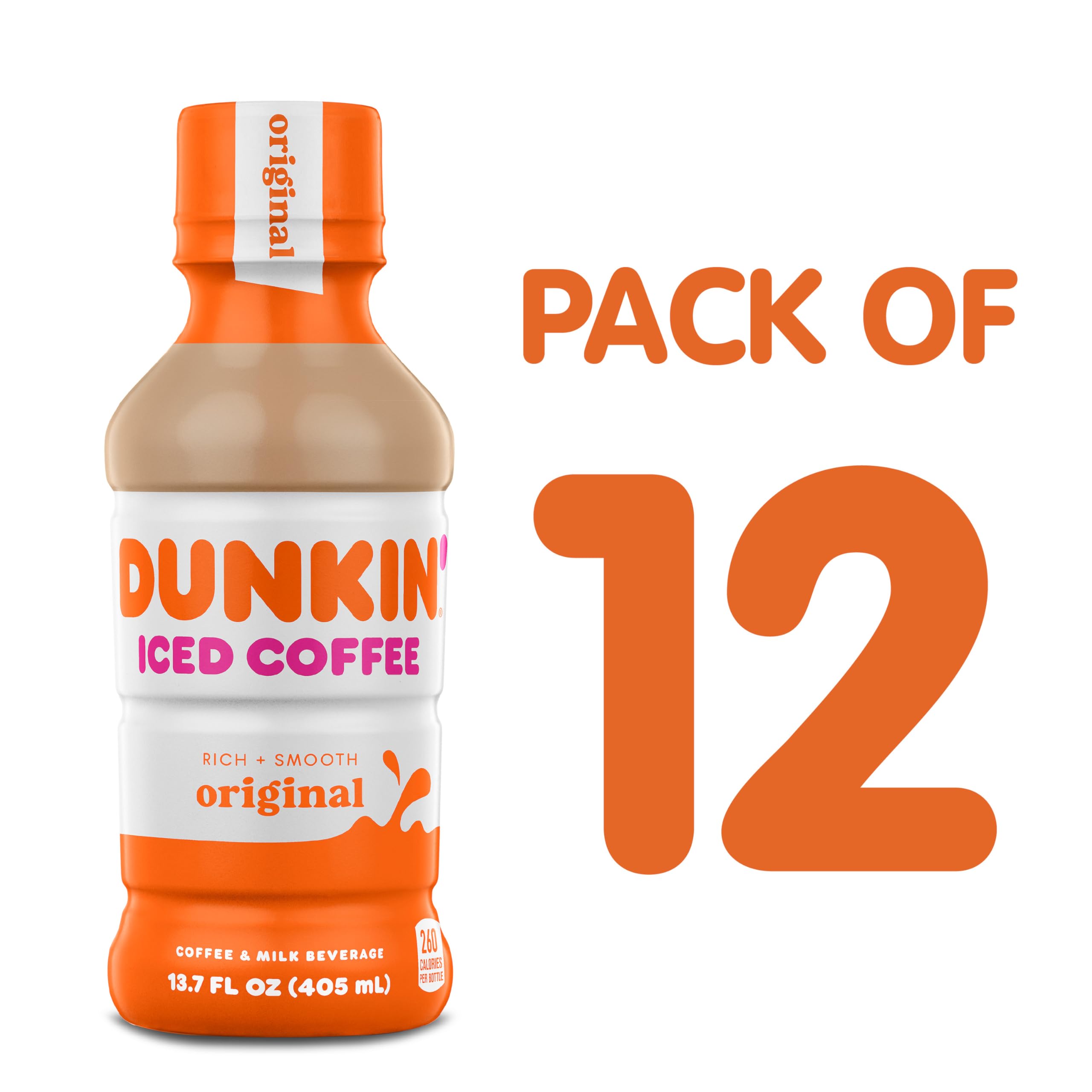 Dunkin' botella en mano para comparar tamaño y portabilidad