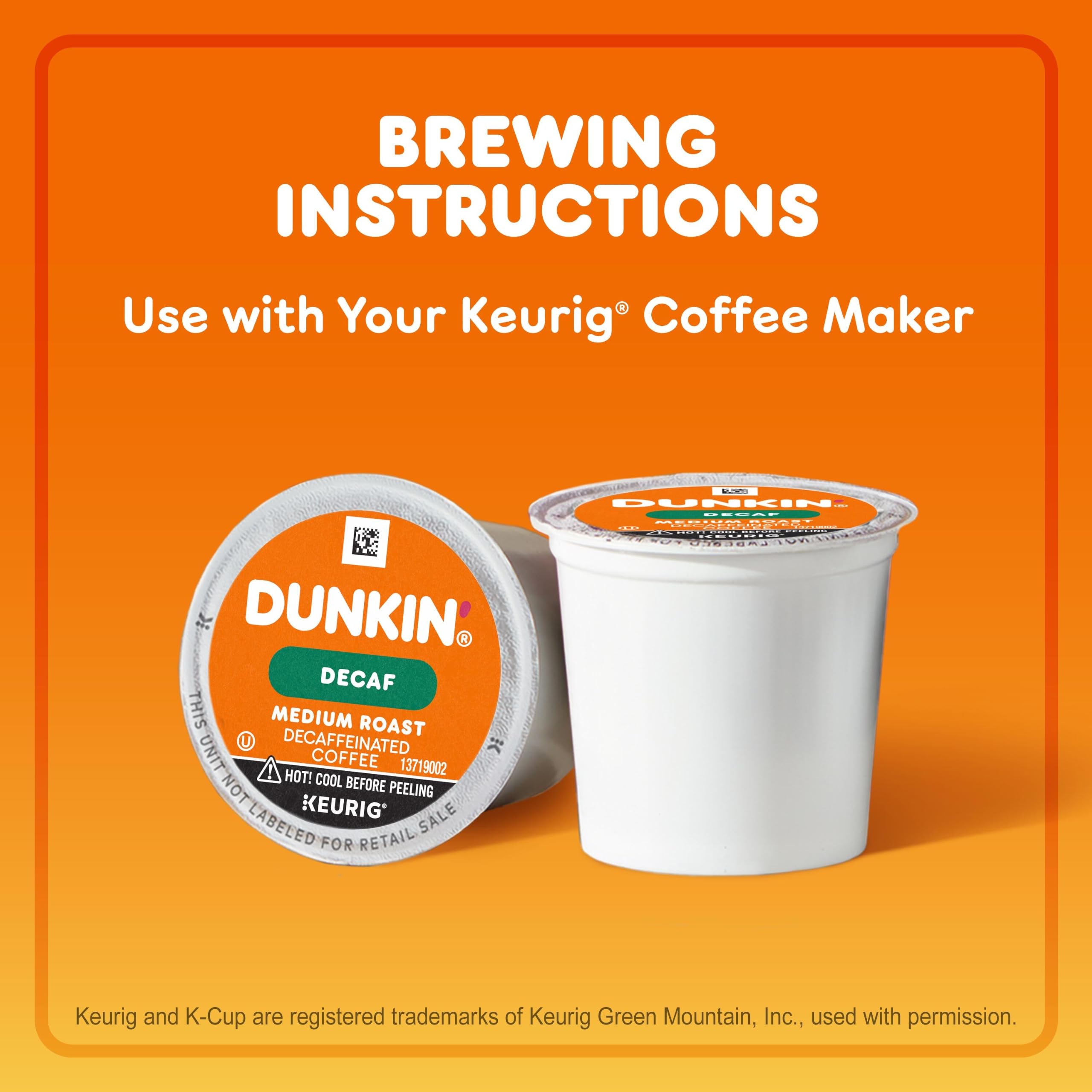 Dunkin' cápsula insertada en Keurig, preparación inmediata y sin complicaciones