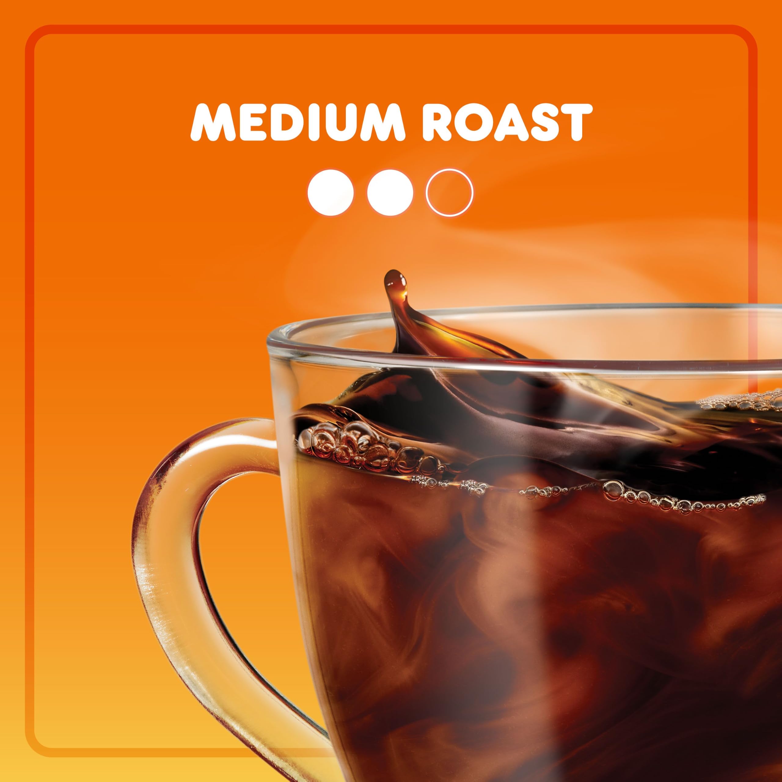 Dunkin' close-up de cápsula K-Cup con textura y frescura