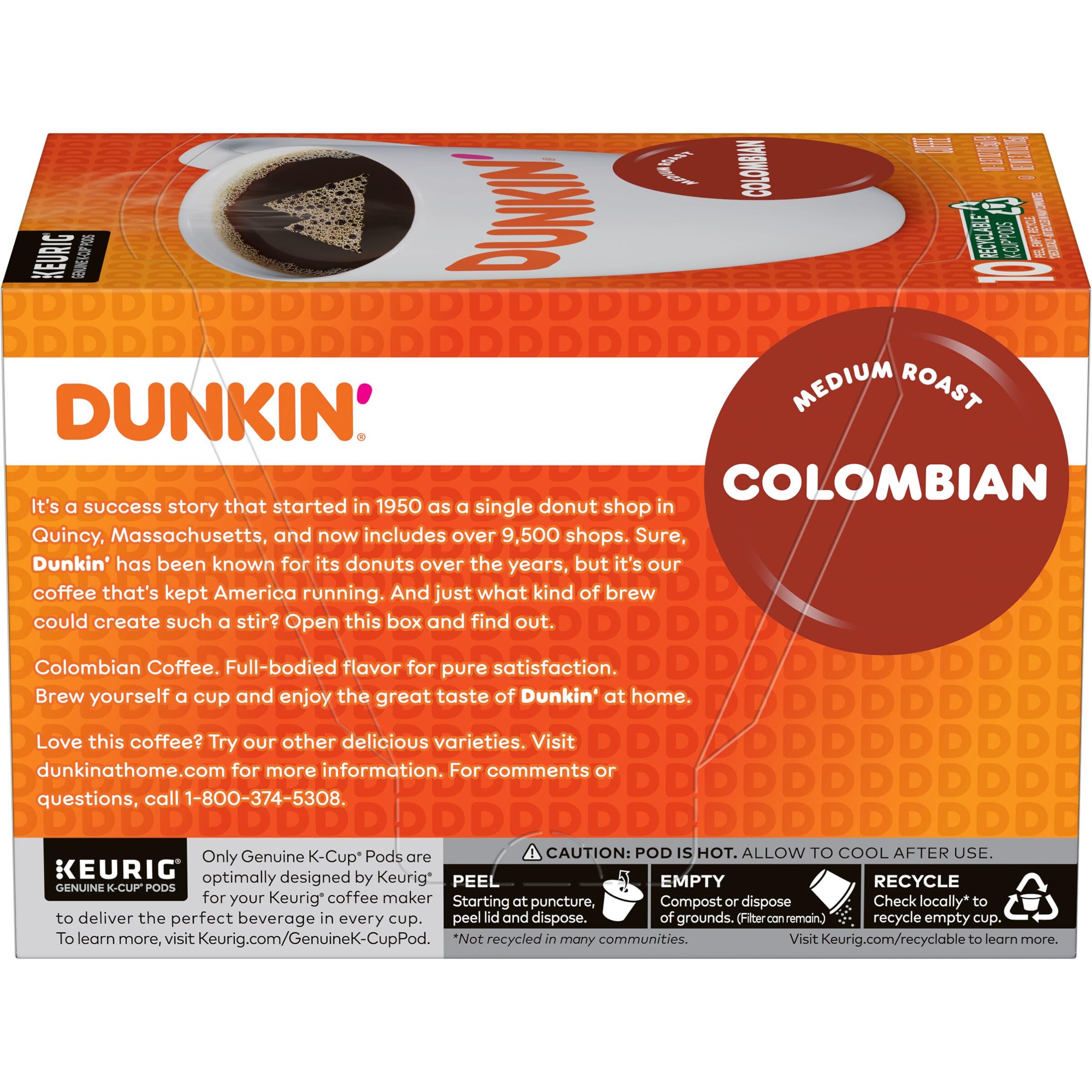 dunkin' escena de cocina con cápsulas y taza, preparación rápida para el hogar