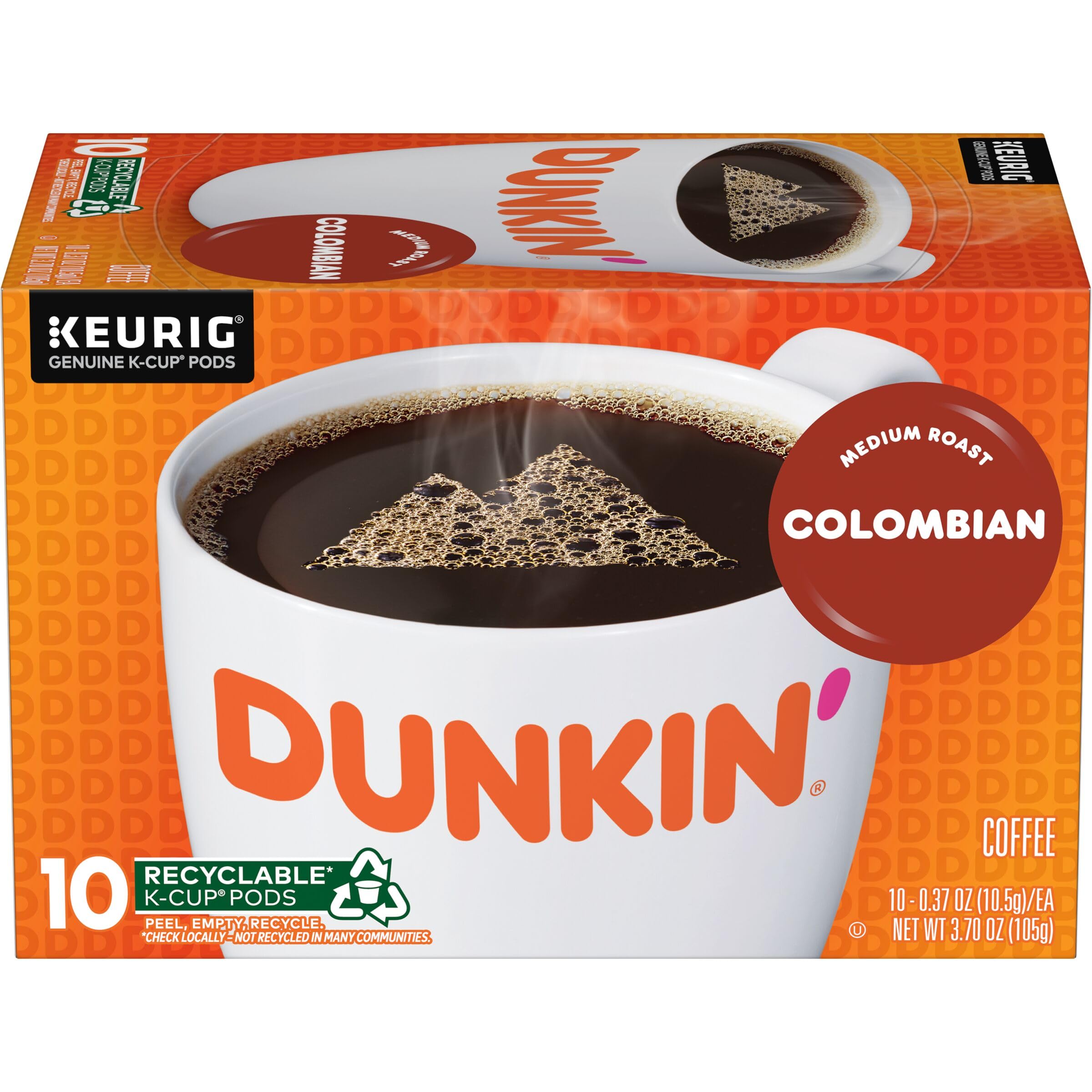 dunkin' mano colocando cápsula en máquina Keurig, preparación por taza sin complicaciones