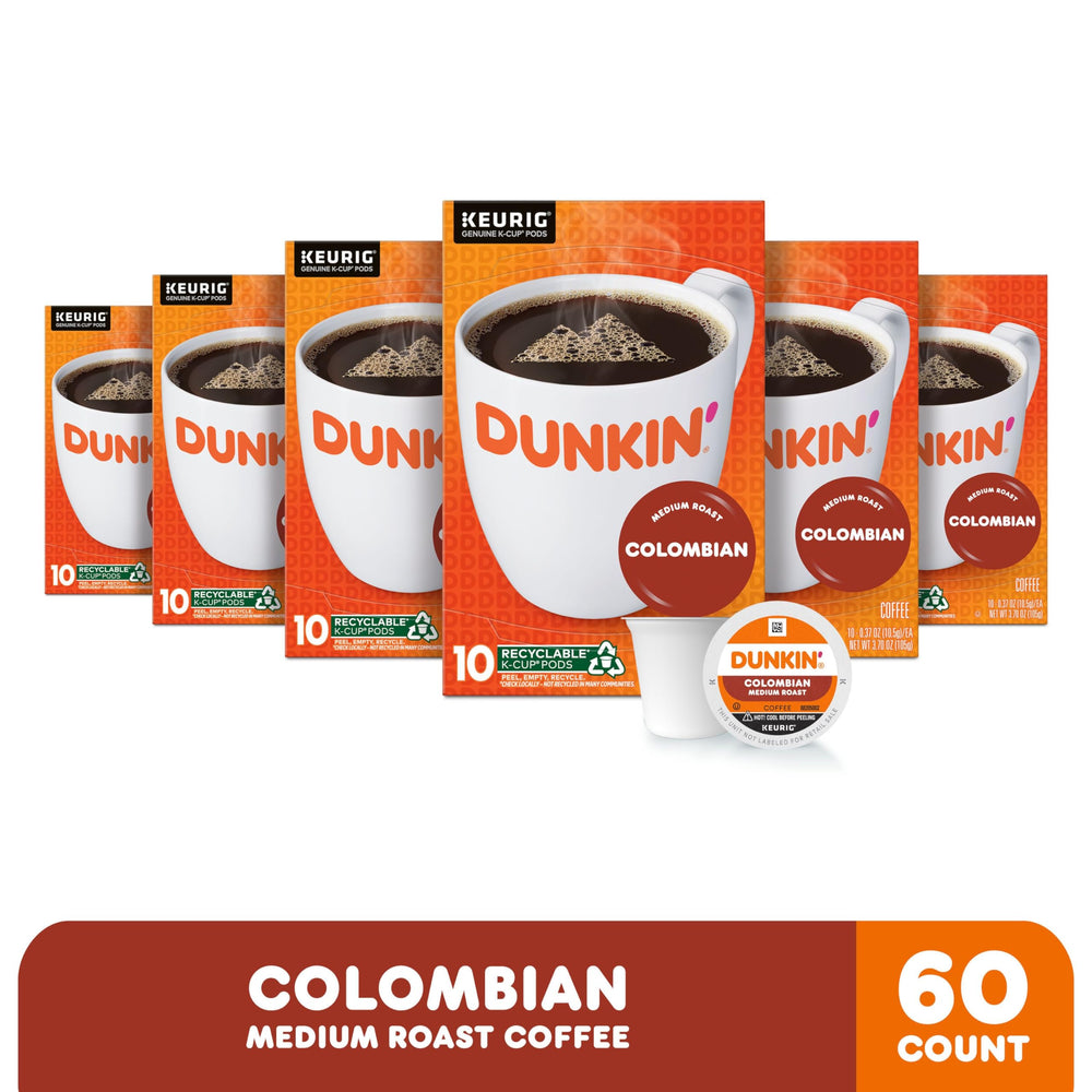 dunkin' primer plano de una cápsula K-Cup mostrando cierre hermético y frescura