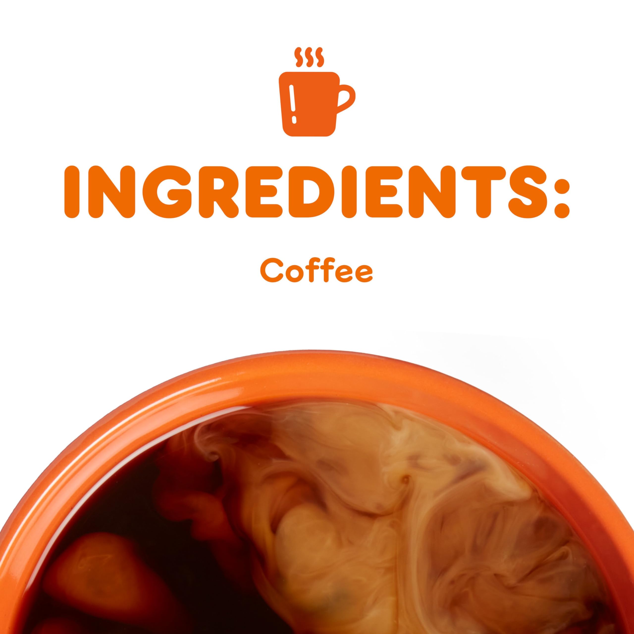 Dunkin’ etiqueta con información del producto y datos claros