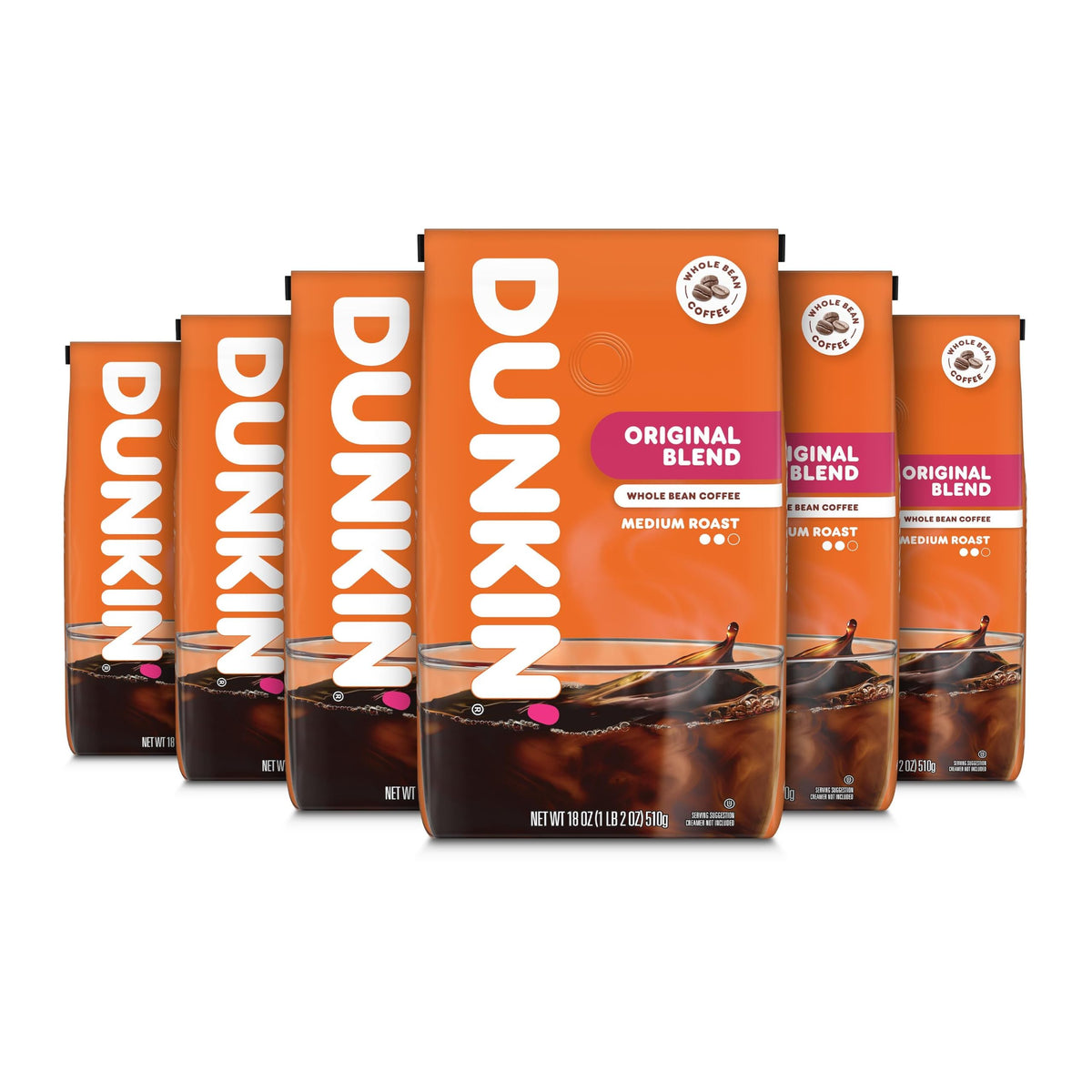 Dunkin’ frente del empaque mostrando el paquete y conveniencia