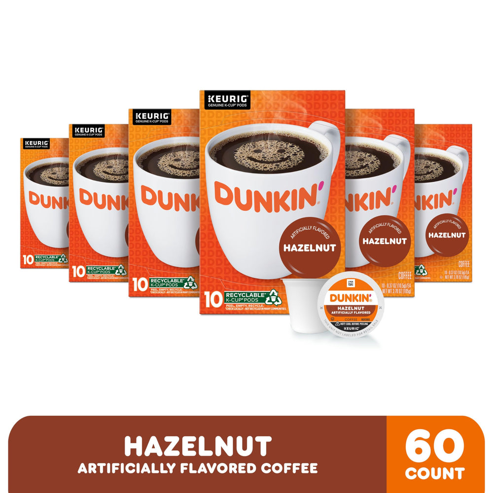 Dunkin' cápsula K-Cup en primer plano enfatizando fácil uso