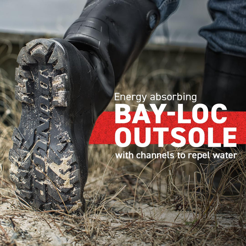 DUNLOP Chesapeake en uso jardinero demostrando protección contra barro