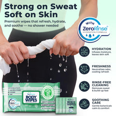 Dura Cleanse etiqueta con ingredientes calmantes como aloe y pepino, beneficios suaves