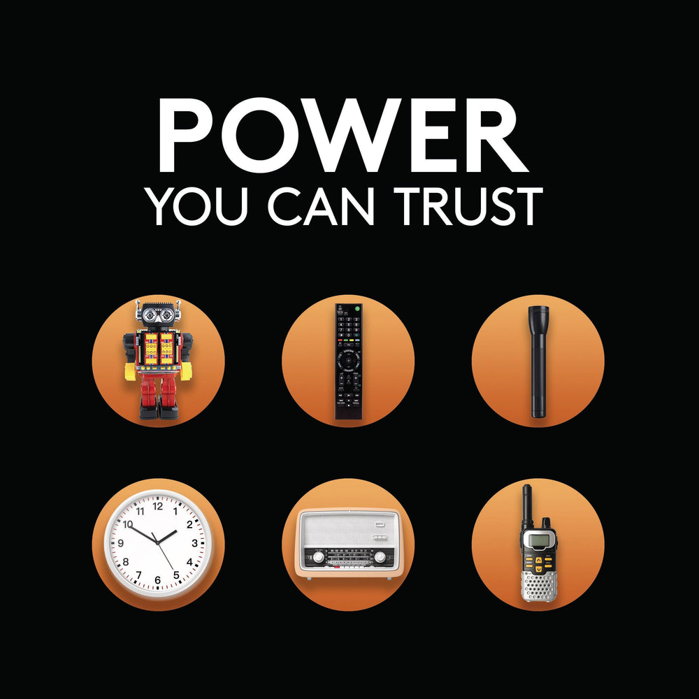 Duracell Coppertop C etiqueta con datos de 10 años y especificaciones