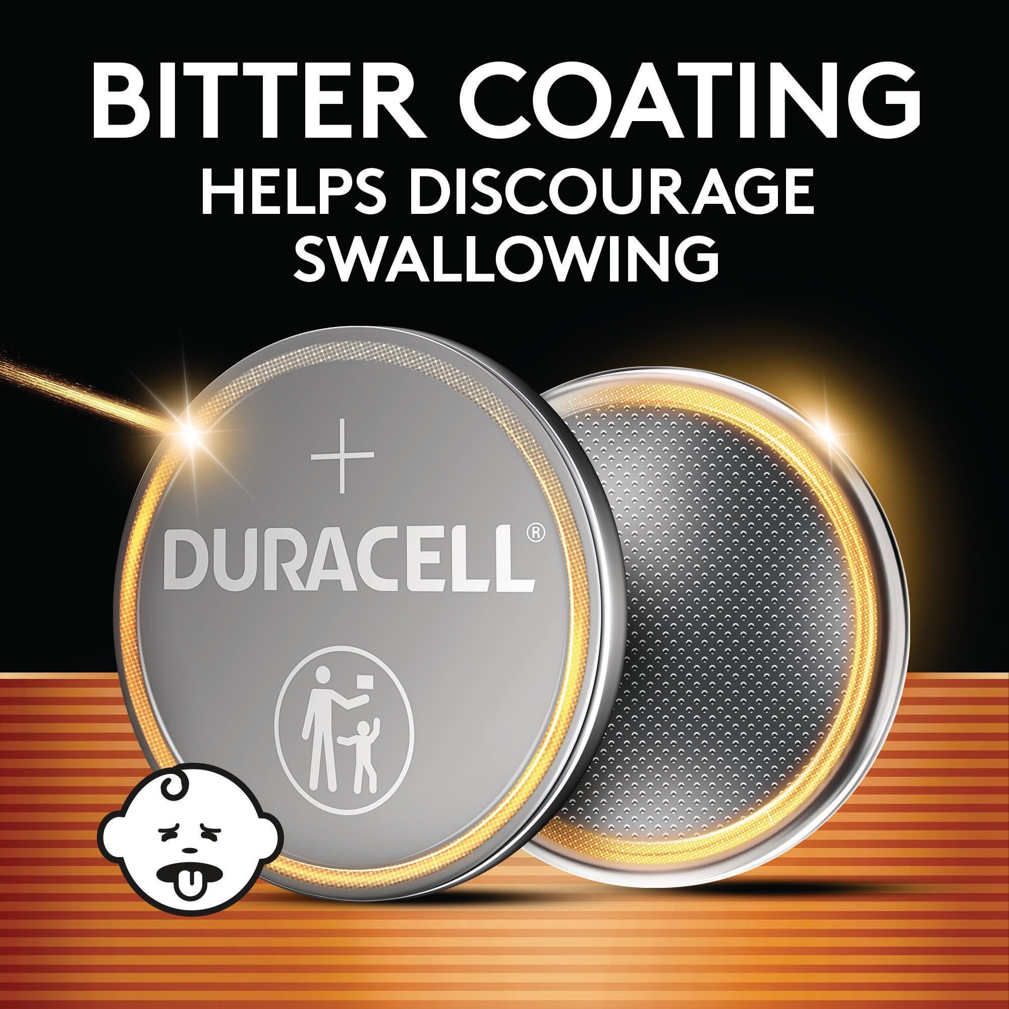 Duracell CR2032 held in hand showing scale and easy installation benefit