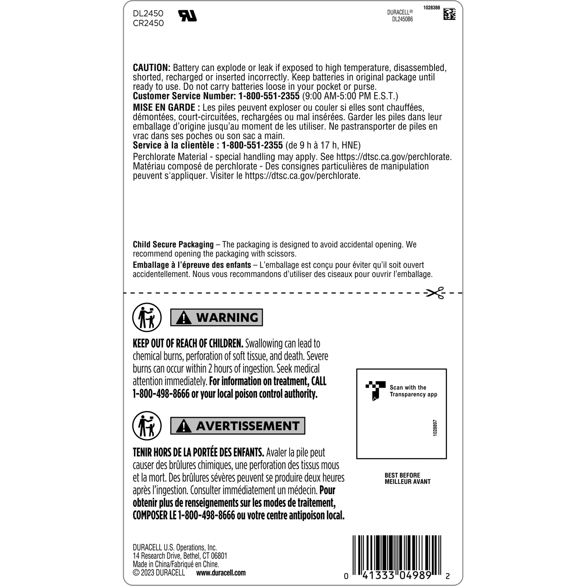 Duracell CR2450 pilas en mano ilustrando facilidad de reemplazo inmediato