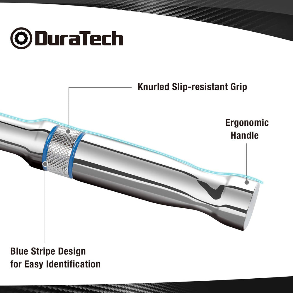 DURATECH comparación de tamaño con una mano para visualizar escala y portabilidad