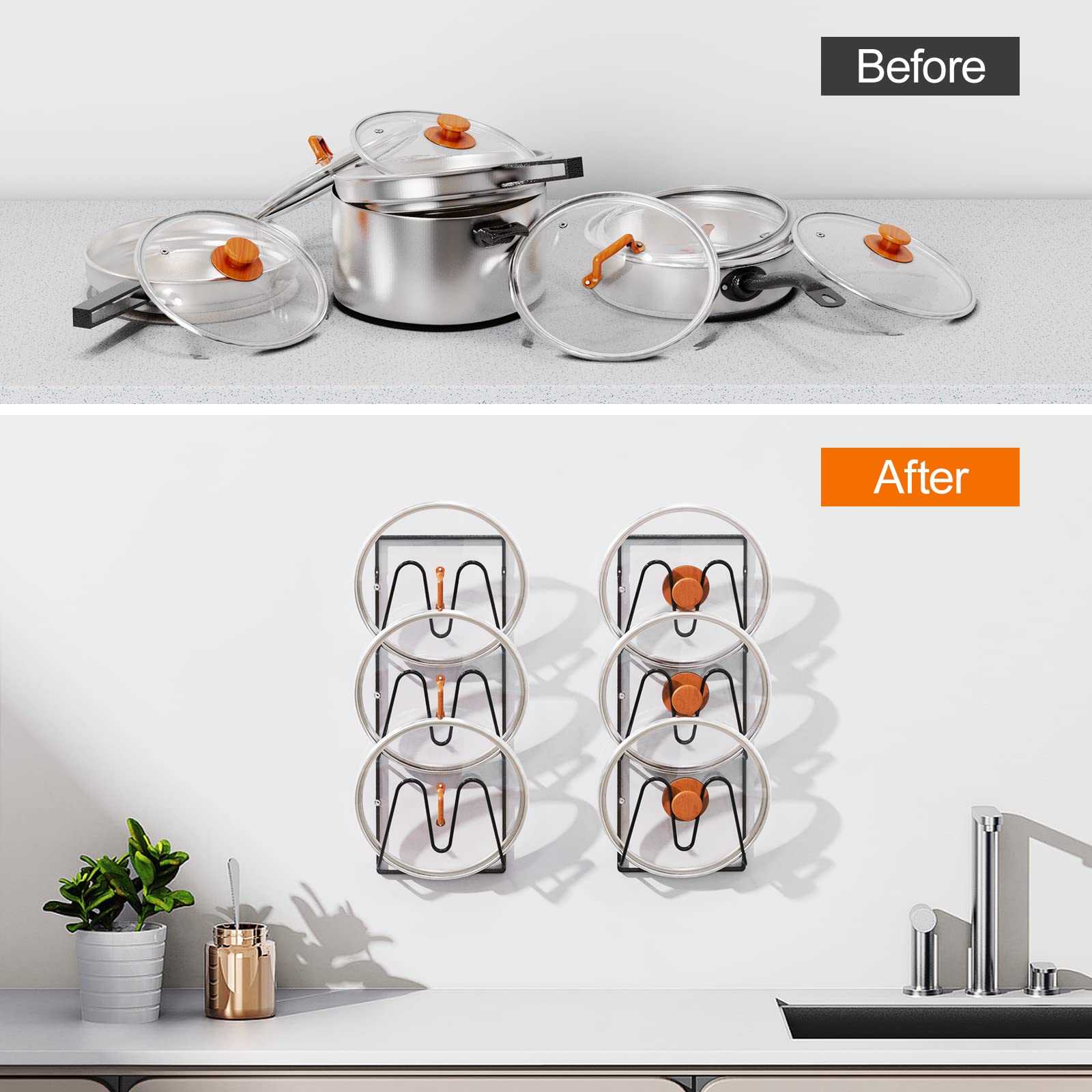 Durmmur pareja de soportes colocados en cocina mostrando orden y estética