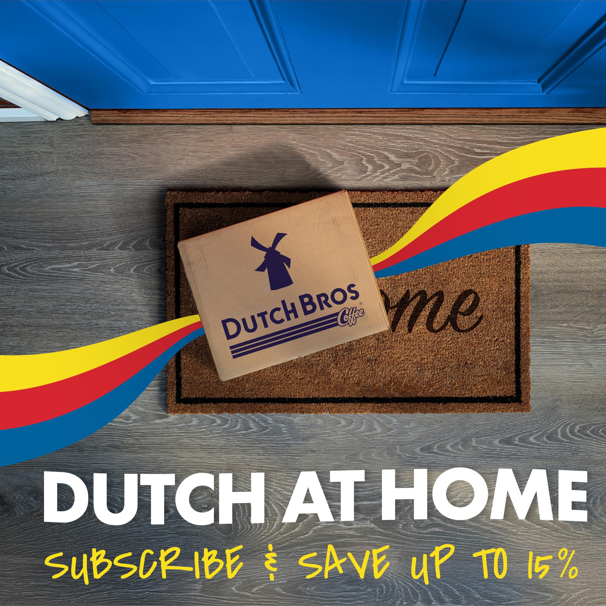 Dutch Bros comparación de tamaño de caja para almacenamiento