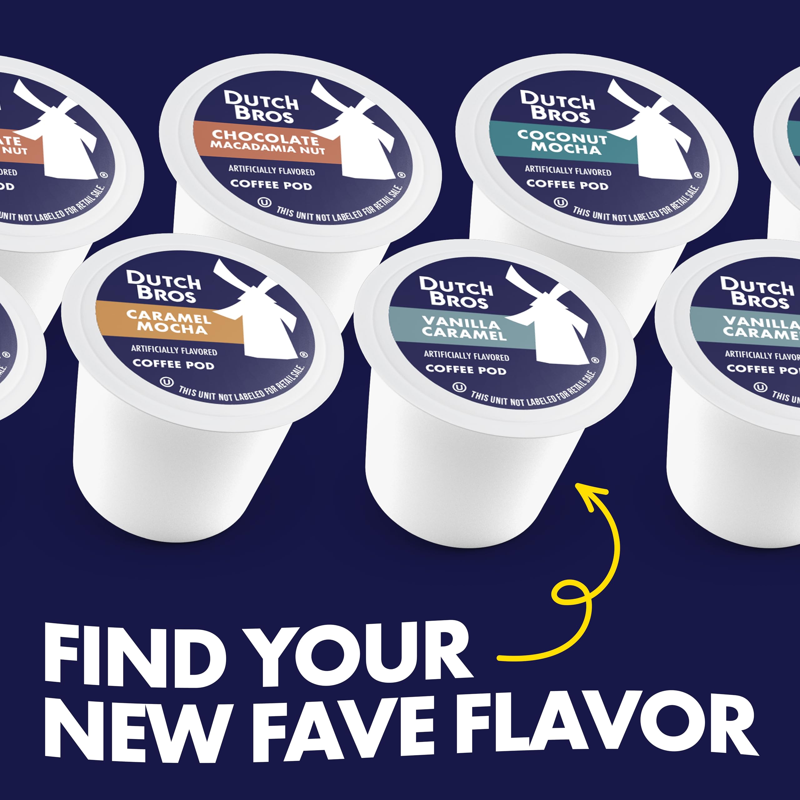Dutch Bros etiqueta con información de 100% Arábica